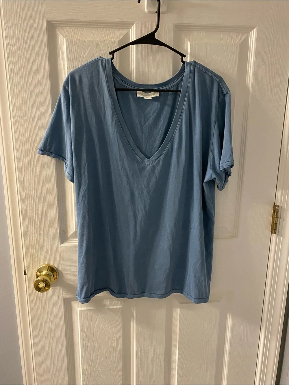 Treasure and bond V-Neck Women's Top in Dusty Blue - Picture 1 of 5
